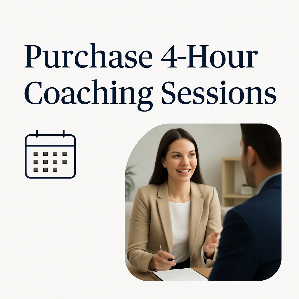 Coaching -4 Hour Sessions
